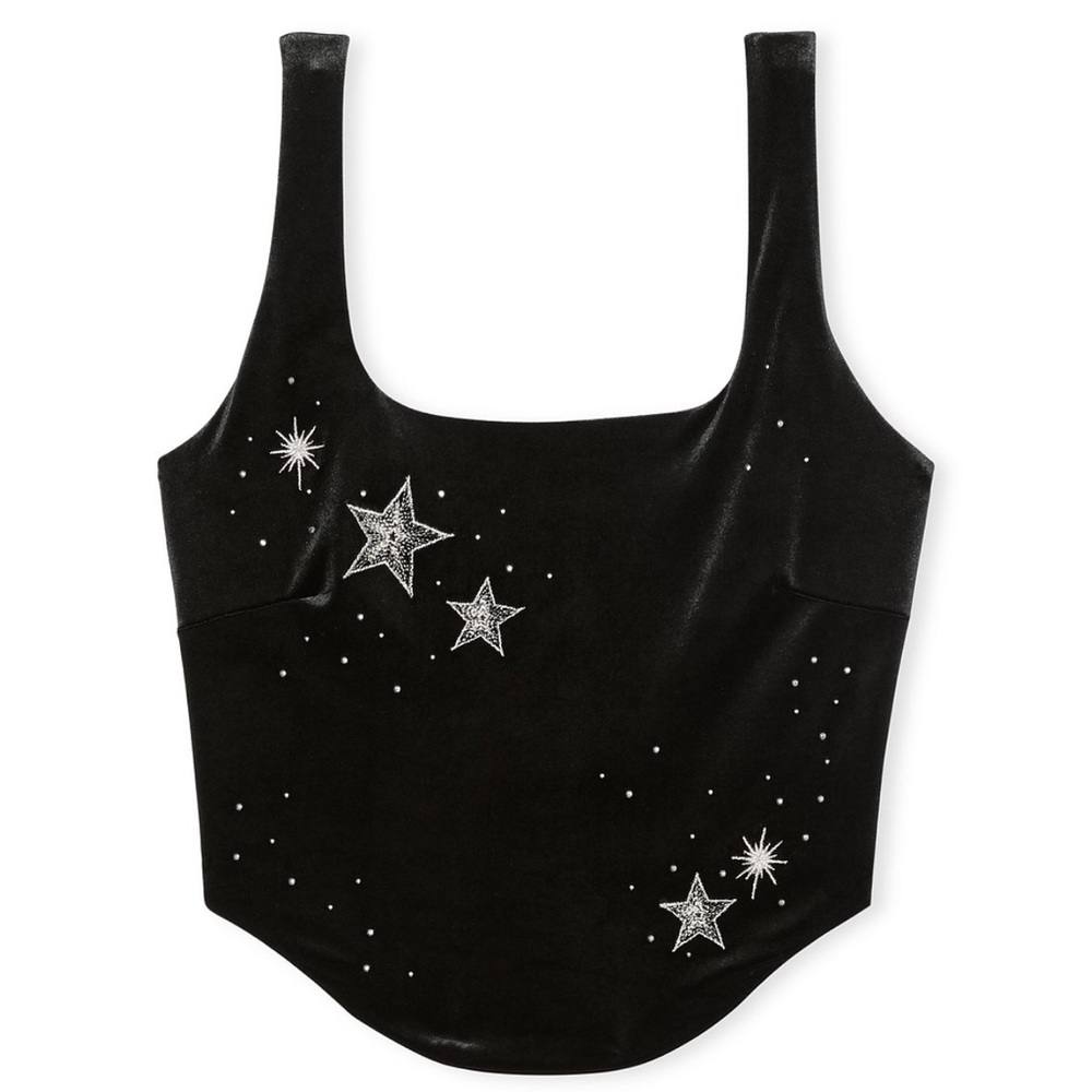 VS • Very Sexy Star Struck Shine Velvet Corset Bra Top - Picture 11 of 13